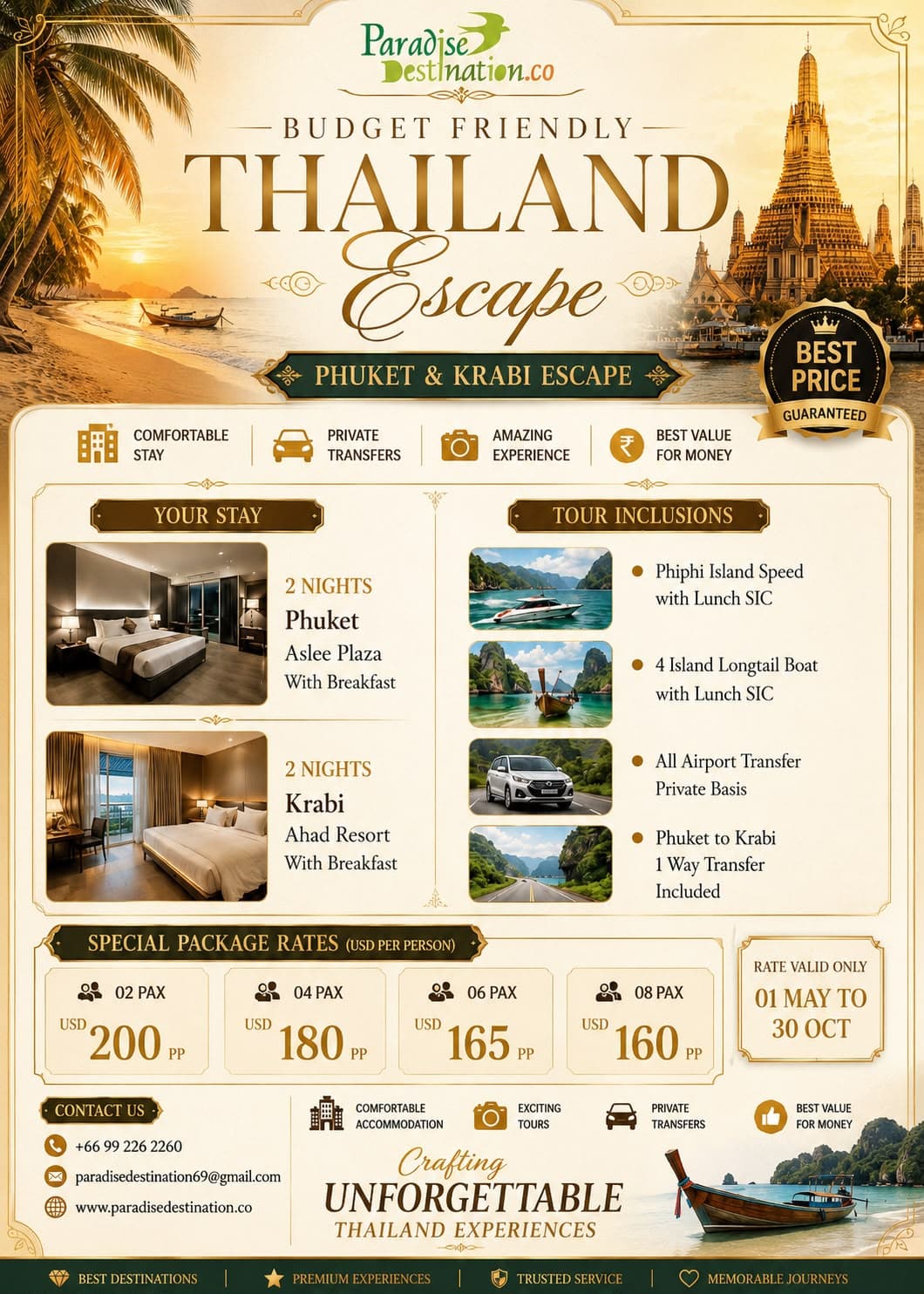 Budget Friendly Thailand Escape - Phuket & Krabi tour destination