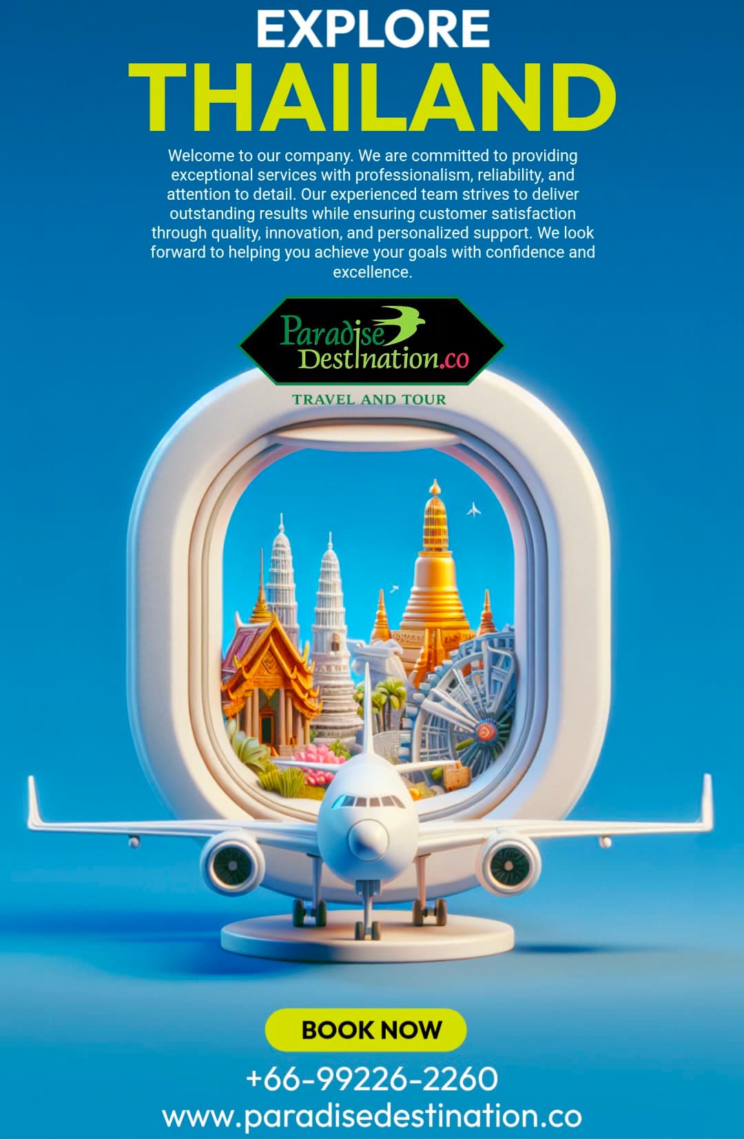 Welcome To Paradise Destination tour destination