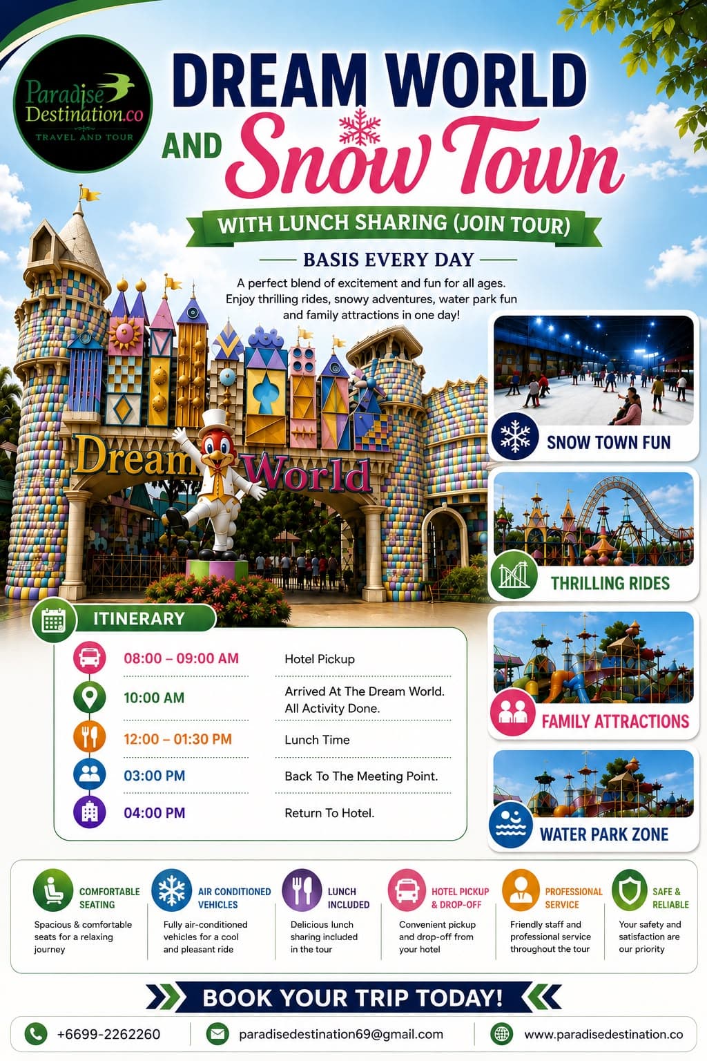 Dream World & Snow Town Bangkok Tour | Family Fun Adventure | Shared Transfer (SIC) | Hotel Pickup & Drop-Off tour destination