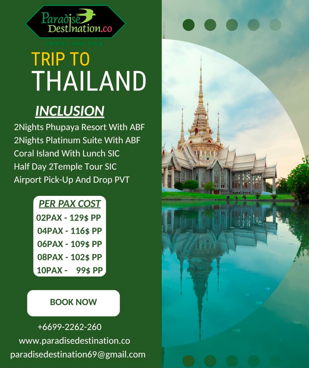 Discover Thailand - 5 Days 4 Nights - Bangkok & Pattaya - Tour Package tour destination